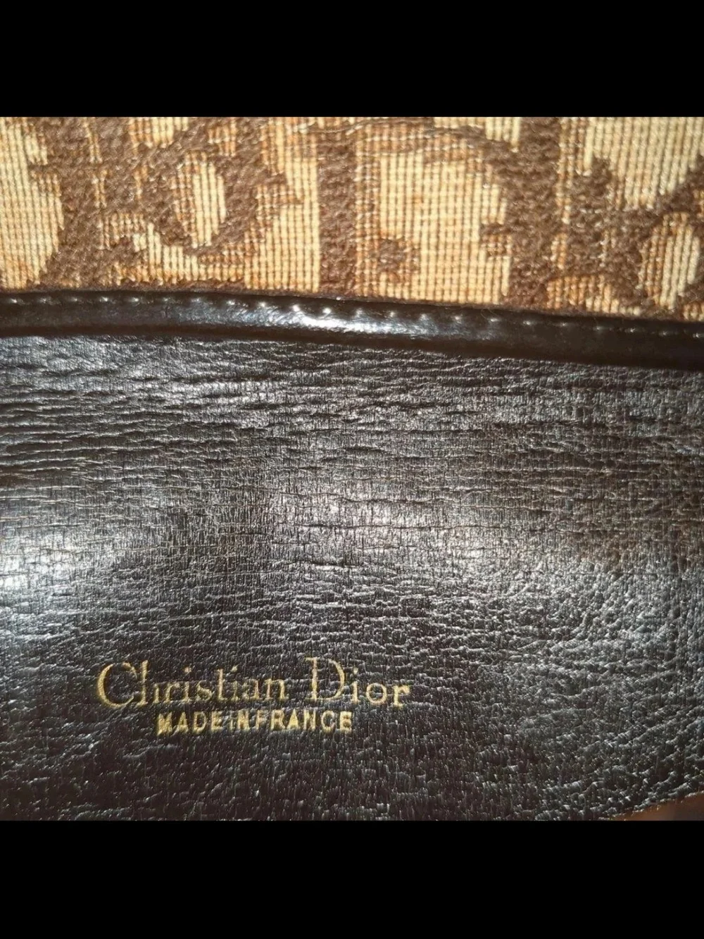 Dior Brown Monogram Canvas Leather Trim Clutch Wallet